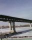 Строящийся метромост через реку ока