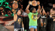 (командные чемпионы)Еван Борн и Кофи Кинстон победили Jinder Mahal и Кали