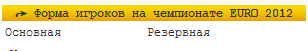 ↓ Форма игроков на чемпионате EURO 2012 ↓