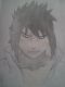 Саске Учиха.Рисунок красивый, а из-за карандашов он розтянулся и на фотке не очень.
