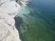 белые скалы.Одно из самых красивы мест чёрного моря.они абсолютно не нагреваютса,вода всегда чистая