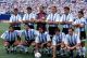 Cáceres, Chamot,  Islas, Redondo,Ruggeri, Maradona, Caniggia, Simeone, Batistuta, Abel Balbo,Sensini